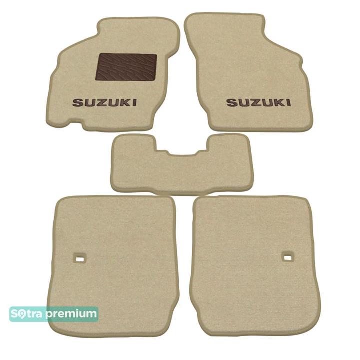 Sotra 00847-CH-BEIGE Interior mats Sotra two-layer beige for Suzuki Ignis (2000-2006), set 00847CHBEIGE