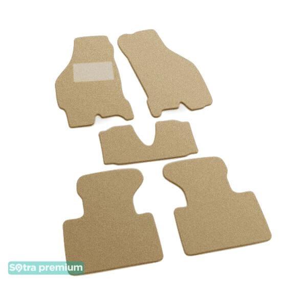 Sotra 00854-CH-BEIGE Interior mats Sotra two-layer beige for Fiat Punto (1999-2011), set 00854CHBEIGE