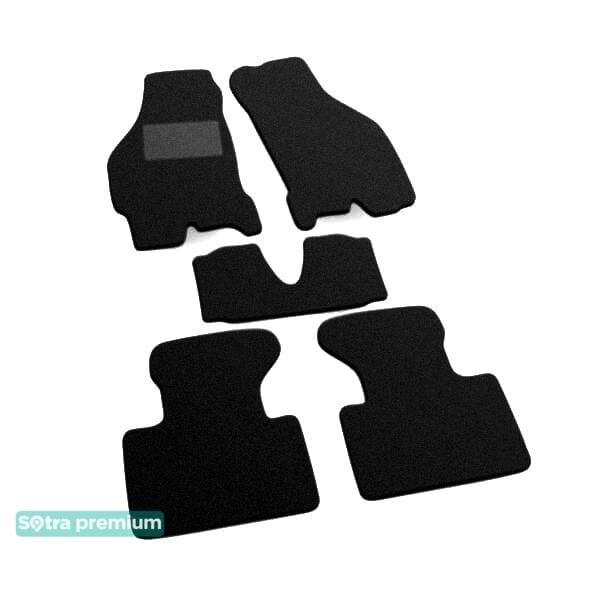 Sotra 00854-CH-BLACK Interior mats Sotra two-layer black for Fiat Punto (1999-2011), set 00854CHBLACK