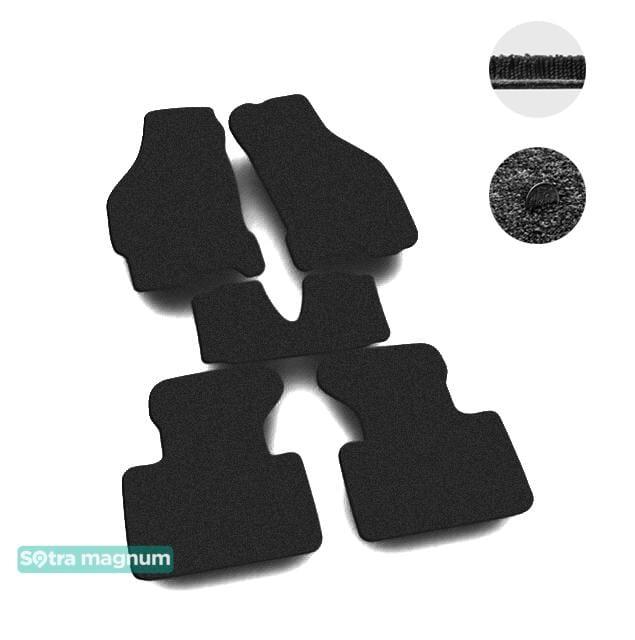 Sotra 00854-MG15-BLACK Interior mats Sotra two-layer black for Fiat Punto (1999-2011), set 00854MG15BLACK