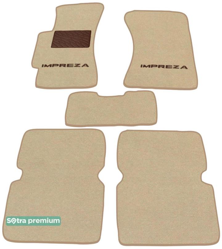 Sotra 00855-CH-BEIGE Interior mats Sotra two-layer beige for Subaru Impreza (2000-2007), set 00855CHBEIGE