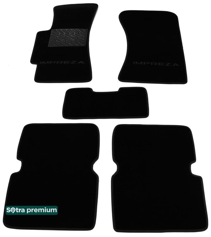 Sotra 00855-CH-BLACK Interior mats Sotra two-layer black for Subaru Impreza (2000-2007), set 00855CHBLACK