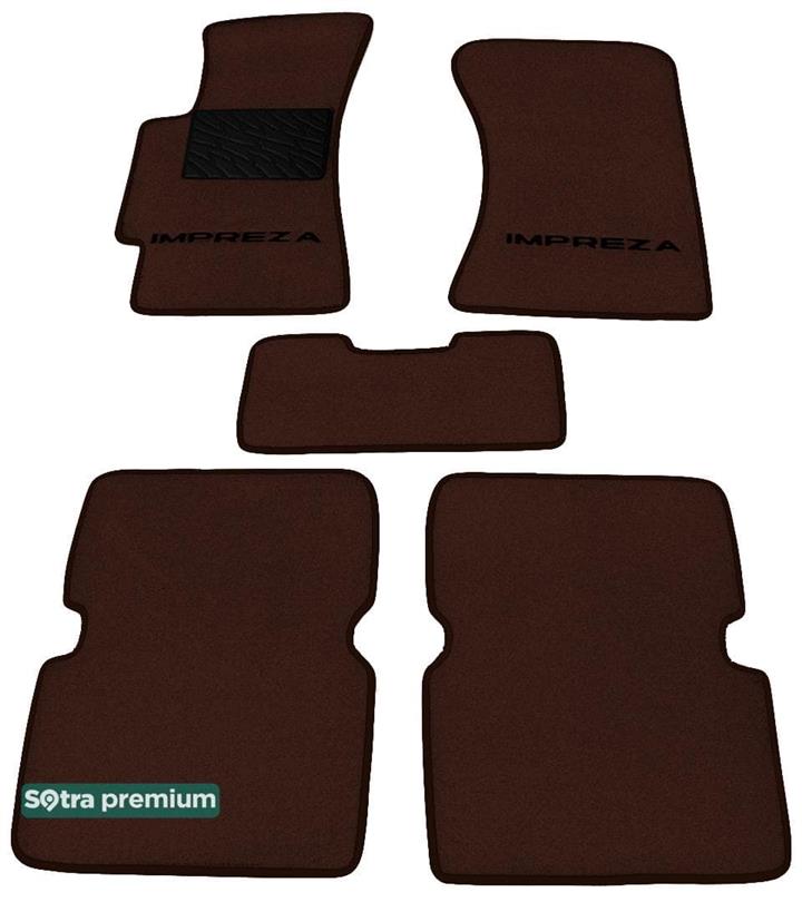 Sotra 00855-CH-CHOCO Interior mats Sotra two-layer brown for Subaru Impreza (2000-2007), set 00855CHCHOCO