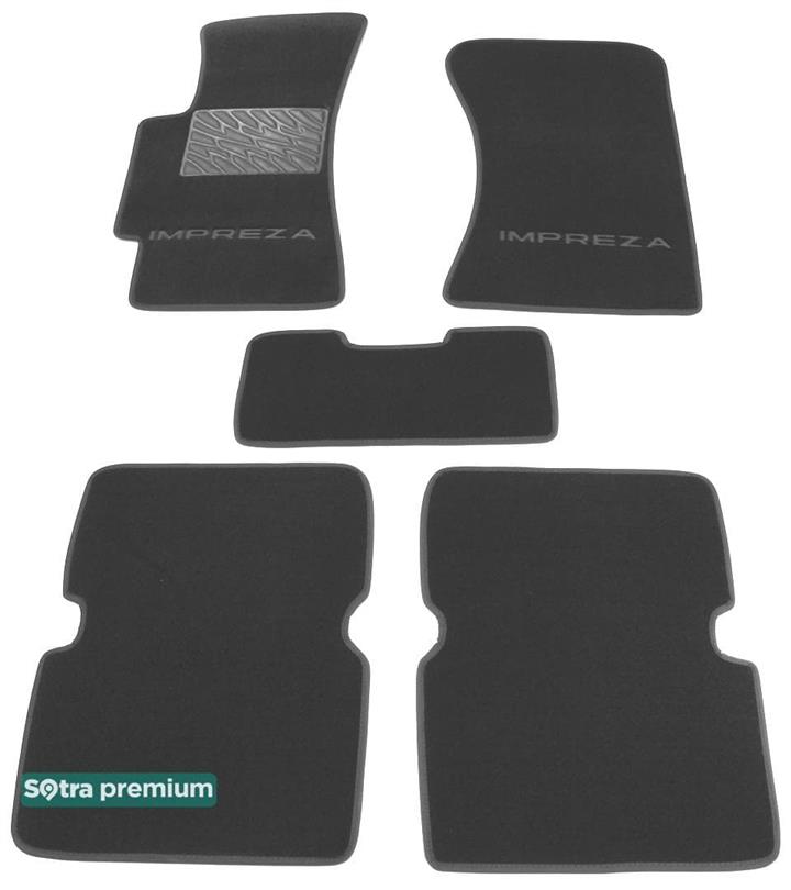 Sotra 00855-CH-GREY Interior mats Sotra two-layer gray for Subaru Impreza (2000-2007), set 00855CHGREY