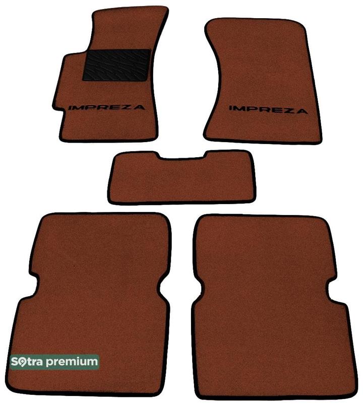 Sotra 00855-CH-TERRA Interior mats Sotra two-layer terracotta for Subaru Impreza (2000-2007), set 00855CHTERRA