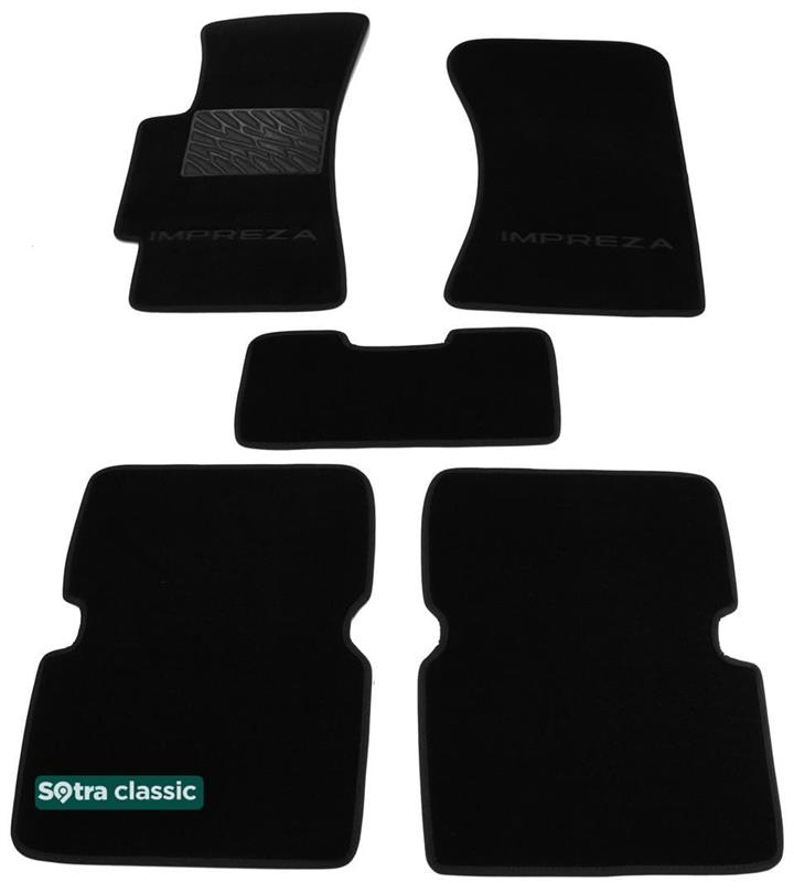 Sotra 00855-GD-BLACK Interior mats Sotra two-layer black for Subaru Impreza (2000-2007), set 00855GDBLACK