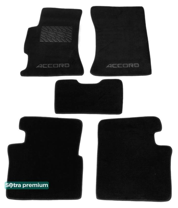 Sotra 00863-CH-BLACK Interior mats Sotra two-layer black for Honda Accord eu (1999-2002), set 00863CHBLACK