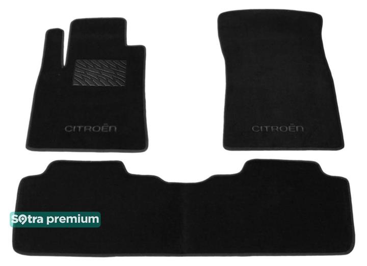 Sotra 00866-CH-BLACK Interior mats Sotra two-layer black for Citroen C5 (2001-2007), set 00866CHBLACK