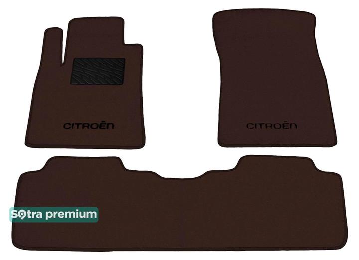 Sotra 00866-CH-CHOCO Interior mats Sotra two-layer brown for Citroen C5 (2001-2007), set 00866CHCHOCO