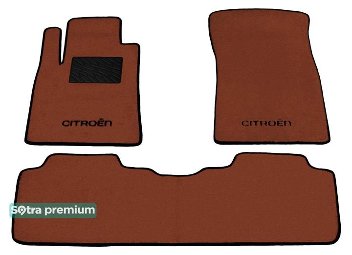 Sotra 00866-CH-TERRA Interior mats Sotra two-layer terracotta for Citroen C5 (2001-2007), set 00866CHTERRA