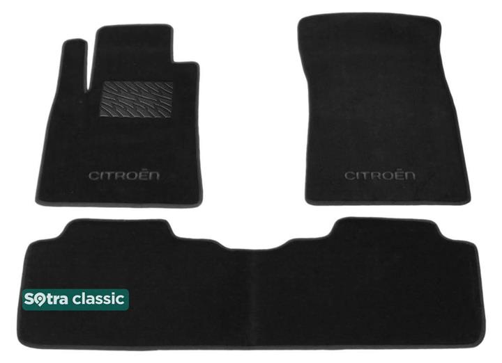 Sotra 00866-GD-BLACK Interior mats Sotra two-layer black for Citroen C5 (2001-2007), set 00866GDBLACK