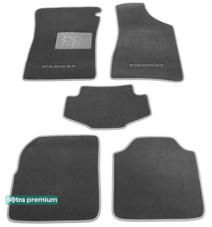 Sotra 00872-CH-GREY Interior mats Sotra two-layer gray for Volkswagen Passat (1993-1996), set 00872CHGREY