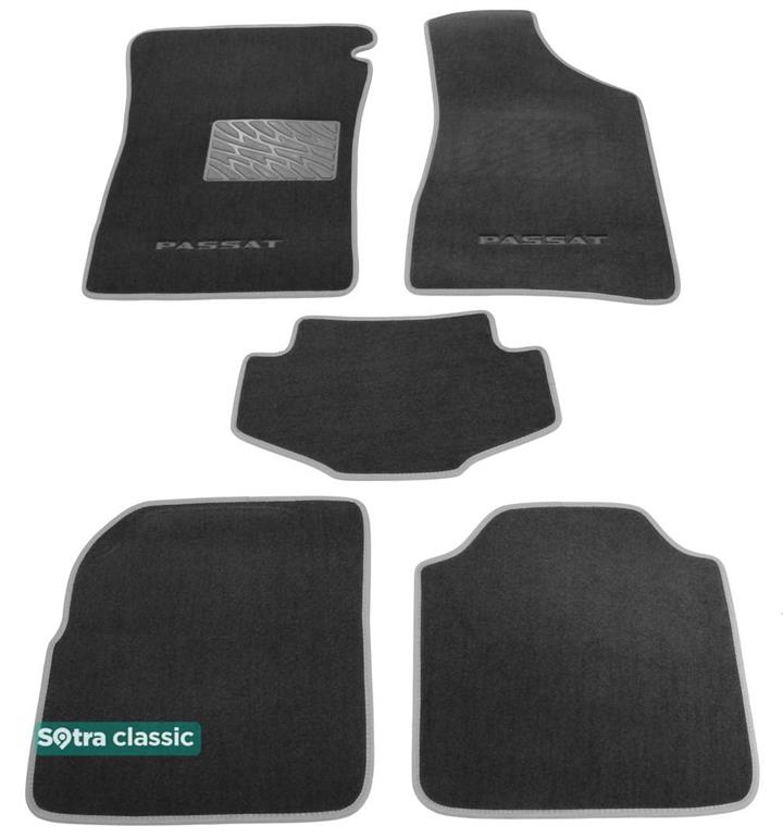 Sotra 00872-GD-GREY Interior mats Sotra two-layer gray for Volkswagen Passat (1993-1996), set 00872GDGREY
