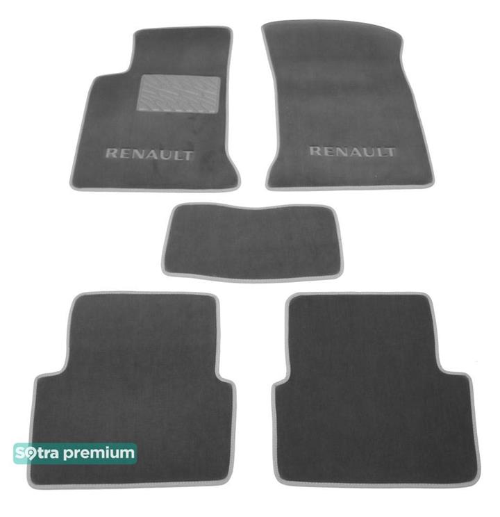 Sotra 00873-CH-GREY Interior mats Sotra two-layer gray for Renault Laguna (2001-2007), set 00873CHGREY