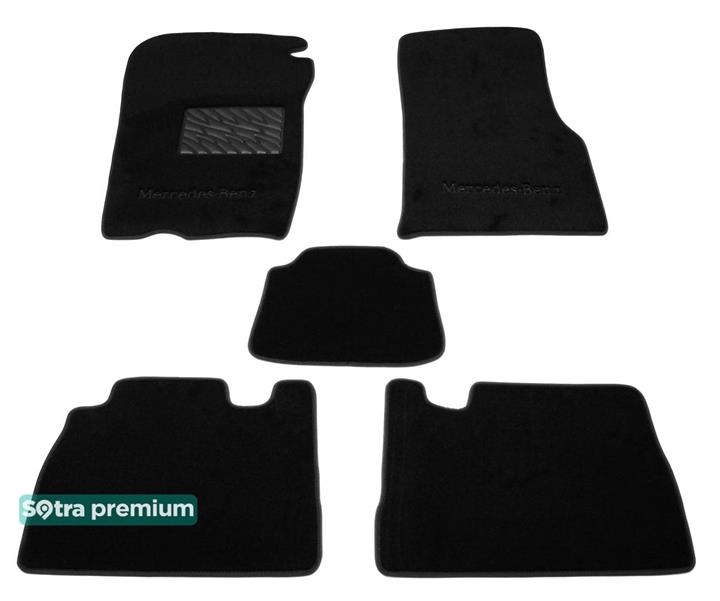 Sotra 00889-CH-BLACK Interior mats Sotra two-layer black for Mercedes M-class (1998-2005), set 00889CHBLACK