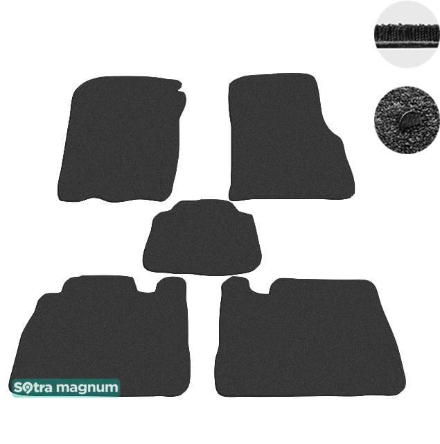 Sotra 00889-MG15-BLACK Interior mats Sotra two-layer black for Mercedes M-class (1998-2005), set 00889MG15BLACK