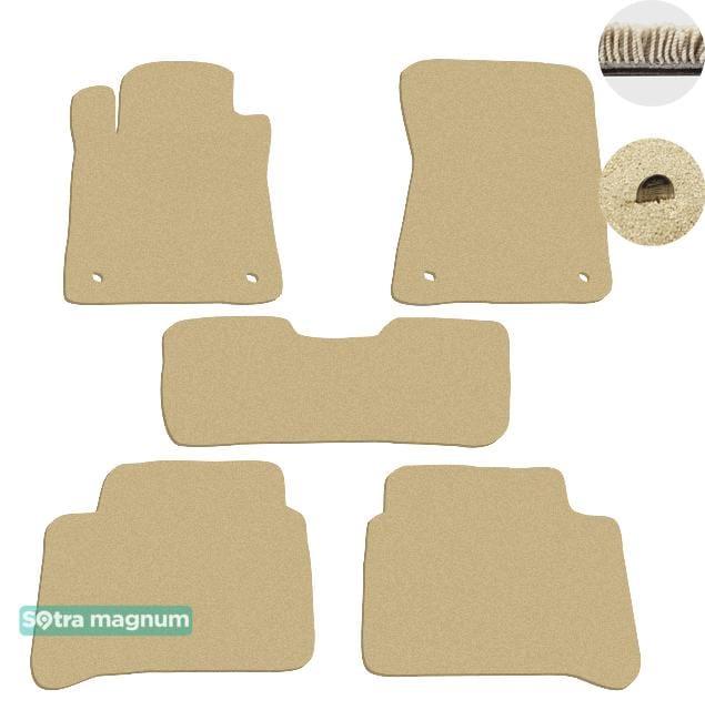 Sotra 00894-MG20-BEIGE Interior mats Sotra two-layer beige for Mercedes E-class (2002-2009), set 00894MG20BEIGE