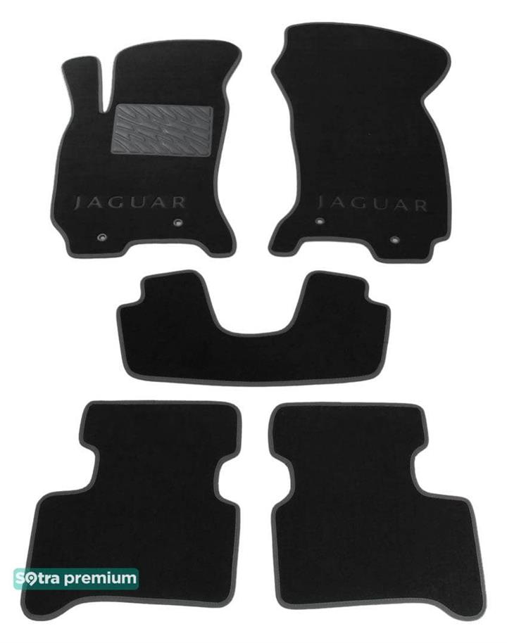 Sotra 00915-CH-BLACK Interior mats Sotra two-layer black for Jaguar X-type (2001-2009), set 00915CHBLACK
