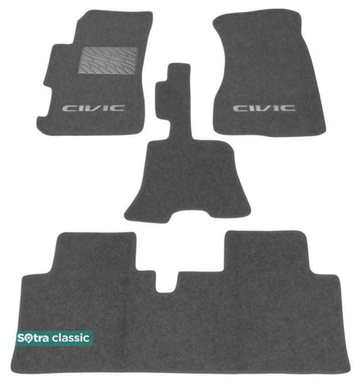 Sotra 00919-GD-GREY Interior mats Sotra two-layer gray for Honda Civic (2001-2004), set 00919GDGREY