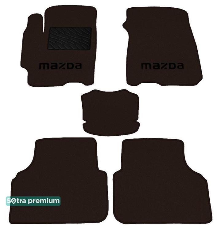 Sotra 00928-CH-CHOCO Interior mats Sotra two-layer brown for Mazda 5 / premacy (1999-2004), set 00928CHCHOCO