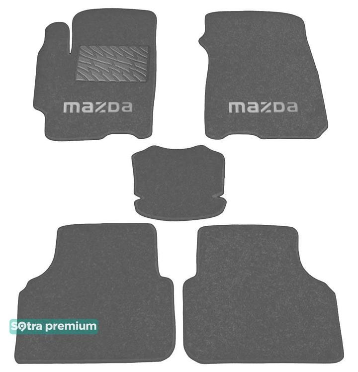 Sotra 00928-CH-GREY Interior mats Sotra two-layer gray for Mazda 5 / premacy (1999-2004), set 00928CHGREY