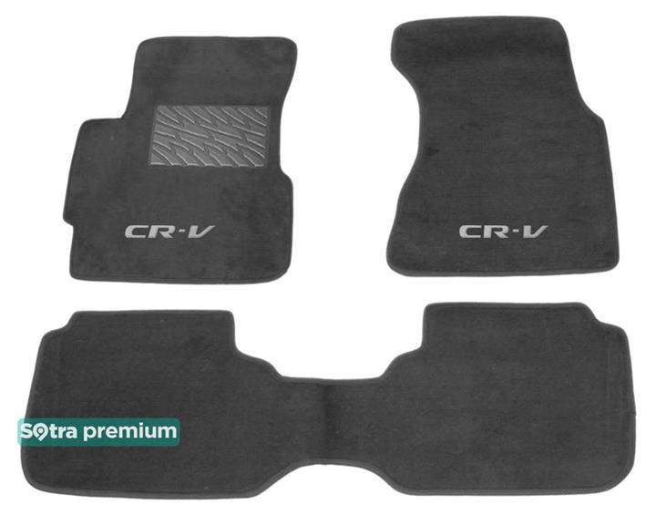 Sotra 00941-CH-GREY Interior mats Sotra two-layer gray for Honda Cr-v (2002-2006), set 00941CHGREY
