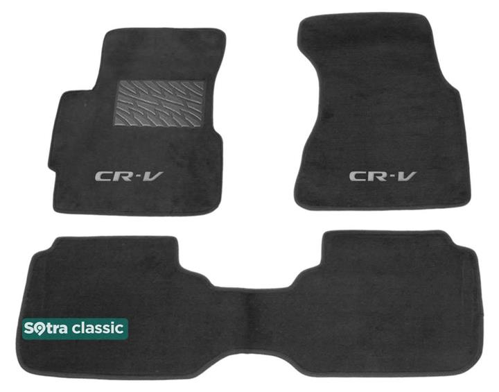 Sotra 00941-GD-GREY Interior mats Sotra two-layer gray for Honda Cr-v (2002-2006), set 00941GDGREY