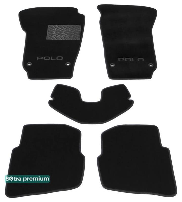 Sotra 00951-CH-GREY Interior mats Sotra two-layer gray for Volkswagen Polo (2002-2009), set 00951CHGREY