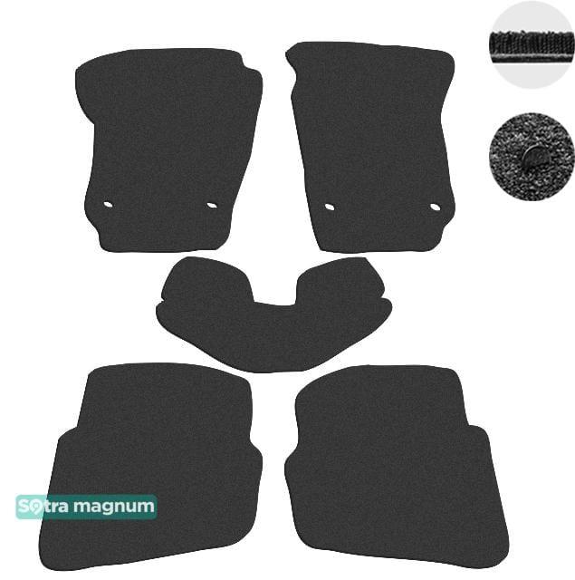 Sotra 00951-MG15-BLACK Interior mats Sotra two-layer black for Volkswagen Polo (2002-2009), set 00951MG15BLACK