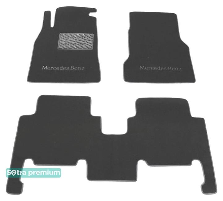 Sotra 00958-CH-GREY Interior mats Sotra two-layer gray for Mercedes A-class (1998-2000), set 00958CHGREY