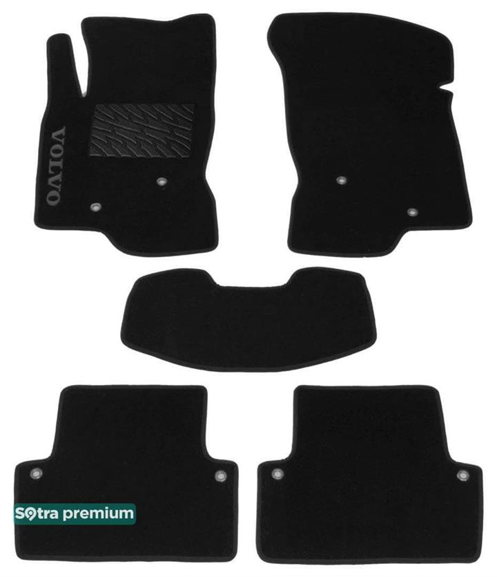 Sotra 00973-CH-BLACK Interior mats Sotra two-layer black for Volvo V70 / xc70 (2000-2007), set 00973CHBLACK