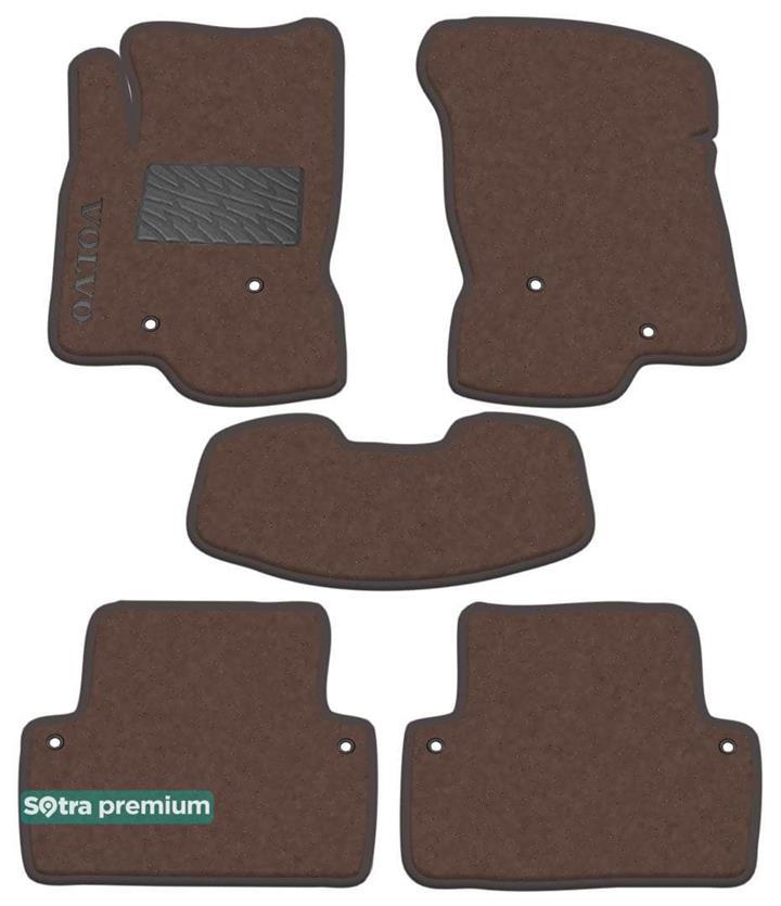 Sotra 00973-CH-CHOCO Interior mats Sotra two-layer brown for Volvo V70 / xc70 (2000-2007), set 00973CHCHOCO