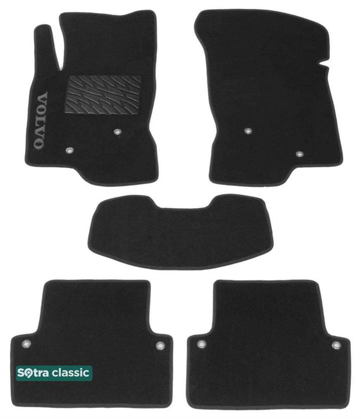 Sotra 00973-GD-BLACK Interior mats Sotra two-layer black for Volvo V70 / xc70 (2000-2007), set 00973GDBLACK