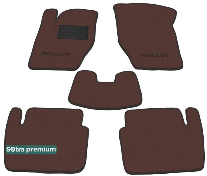 Sotra 00983-CH-CHOCO Interior mats Sotra two-layer brown for Peugeot 307sw (2002-2008), set 00983CHCHOCO