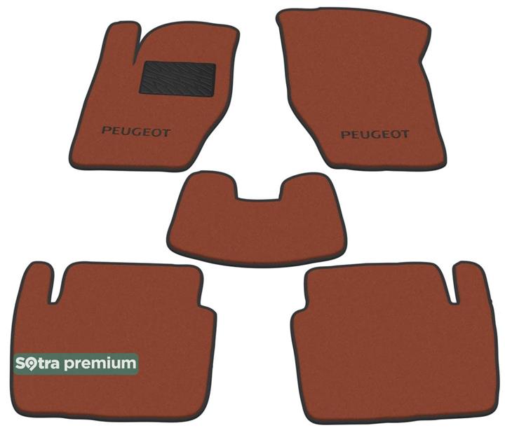 Sotra 00983-CH-TERRA Interior mats Sotra two-layer terracotta for Peugeot 307sw (2002-2008), set 00983CHTERRA