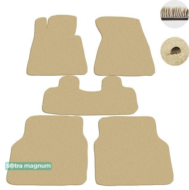 Sotra 00989-MG20-BEIGE Interior mats Sotra two-layer beige for BMW 7-series (2002-2008), set 00989MG20BEIGE