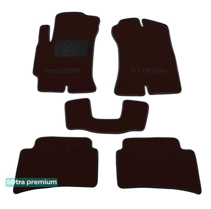 Sotra 01021-CH-CHOCO Interior mats Sotra two-layer brown for Hyundai Coupe / tiburon (2002-2009), set 01021CHCHOCO
