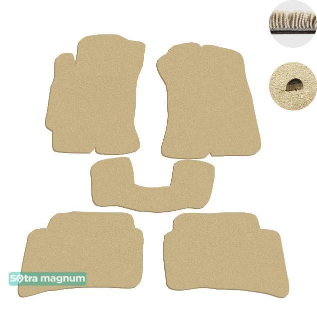 Sotra 01021-MG20-BEIGE Interior mats Sotra two-layer beige for Hyundai Coupe / tiburon (2002-2009), set 01021MG20BEIGE