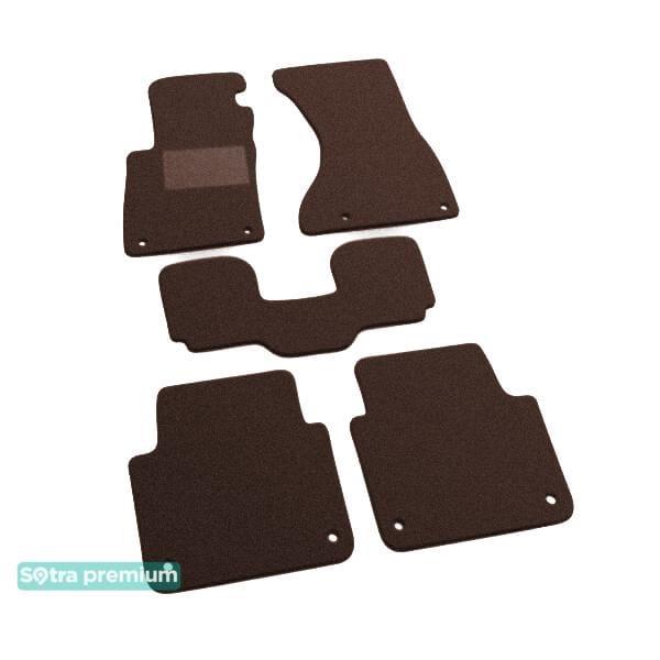 Sotra 01028-CH-CHOCO Interior mats Sotra two-layer brown for Audi A8 (2002-2009), set 01028CHCHOCO