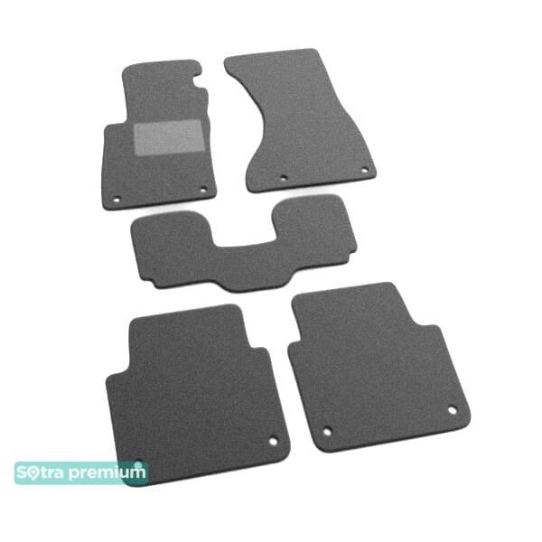 Sotra 01028-CH-GREY Interior mats Sotra two-layer gray for Audi A8 (2002-2009), set 01028CHGREY