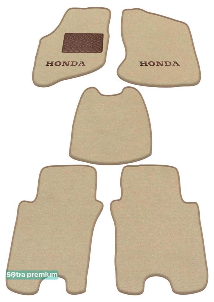 Sotra 01039-CH-BEIGE Interior mats Sotra two-layer beige for Honda Jazz / fit (2002-2004), set 01039CHBEIGE