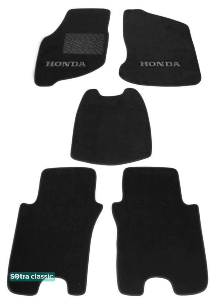 Sotra 01039-GD-BLACK Interior mats Sotra two-layer black for Honda Jazz / fit (2002-2004), set 01039GDBLACK