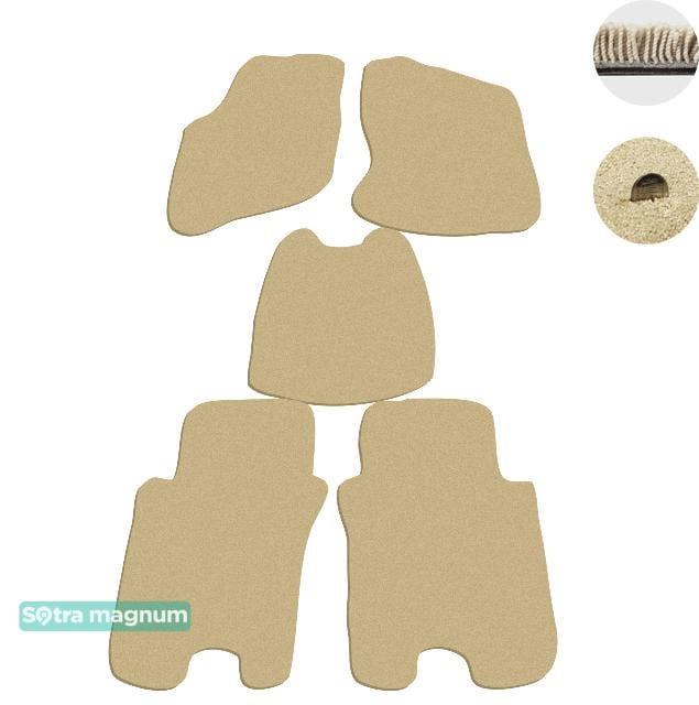 Sotra 01039-MG20-BEIGE Interior mats Sotra two-layer beige for Honda Jazz / fit (2002-2004), set 01039MG20BEIGE