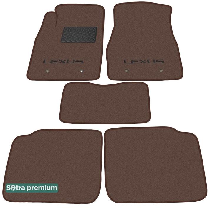 Sotra 01046-CH-CHOCO Interior mats Sotra two-layer brown for Lexus Es (2001-2006), set 01046CHCHOCO