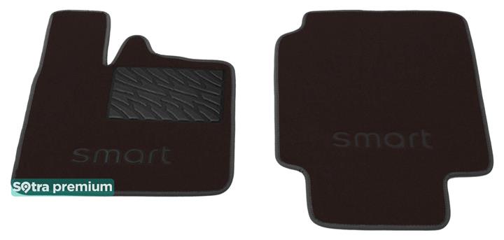 Sotra 01056-6-CH-CHOCO Interior mats Sotra two-layer brown for Smart Fortwo (1998-2006), set 010566CHCHOCO