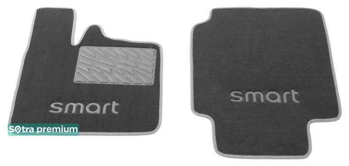 Sotra 01056-6-CH-GREY Interior mats Sotra two-layer gray for Smart Fortwo (1998-2006), set 010566CHGREY