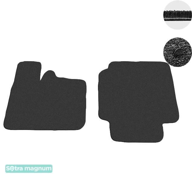 Sotra 01056-6-MG15-BLACK Interior mats Sotra two-layer black for Smart Fortwo (1998-2006), set 010566MG15BLACK