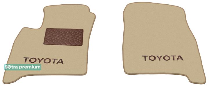 Sotra 01057-1-CH-BEIGE Interior mats Sotra two-layer beige for Toyota Avensis verso (2001-2009), set 010571CHBEIGE