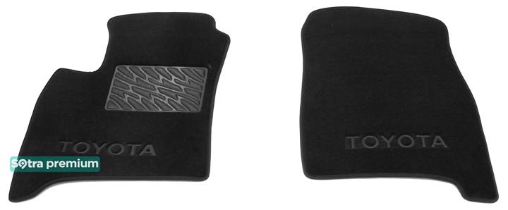 Sotra 01057-1-CH-BLACK Interior mats Sotra two-layer black for Toyota Avensis verso (2001-2009), set 010571CHBLACK