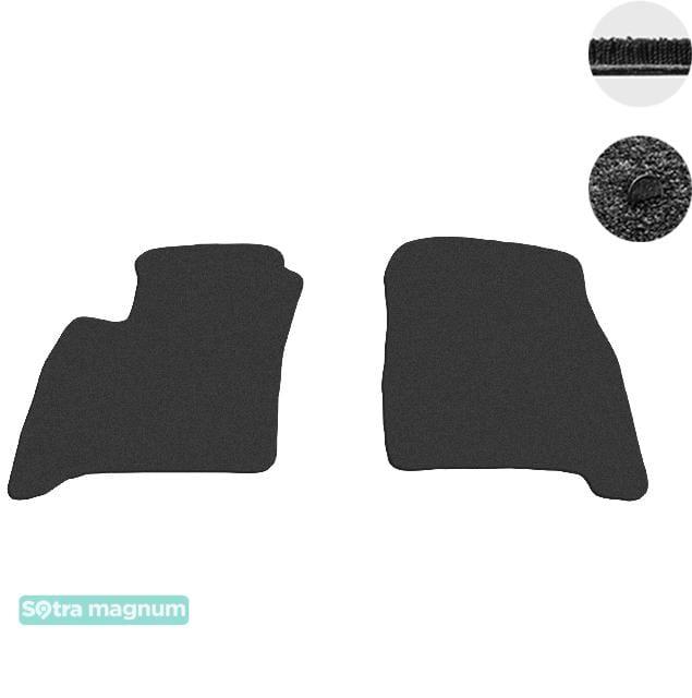 Sotra 01057-1-MG15-BLACK Interior mats Sotra two-layer black for Toyota Avensis verso (2001-2009), set 010571MG15BLACK